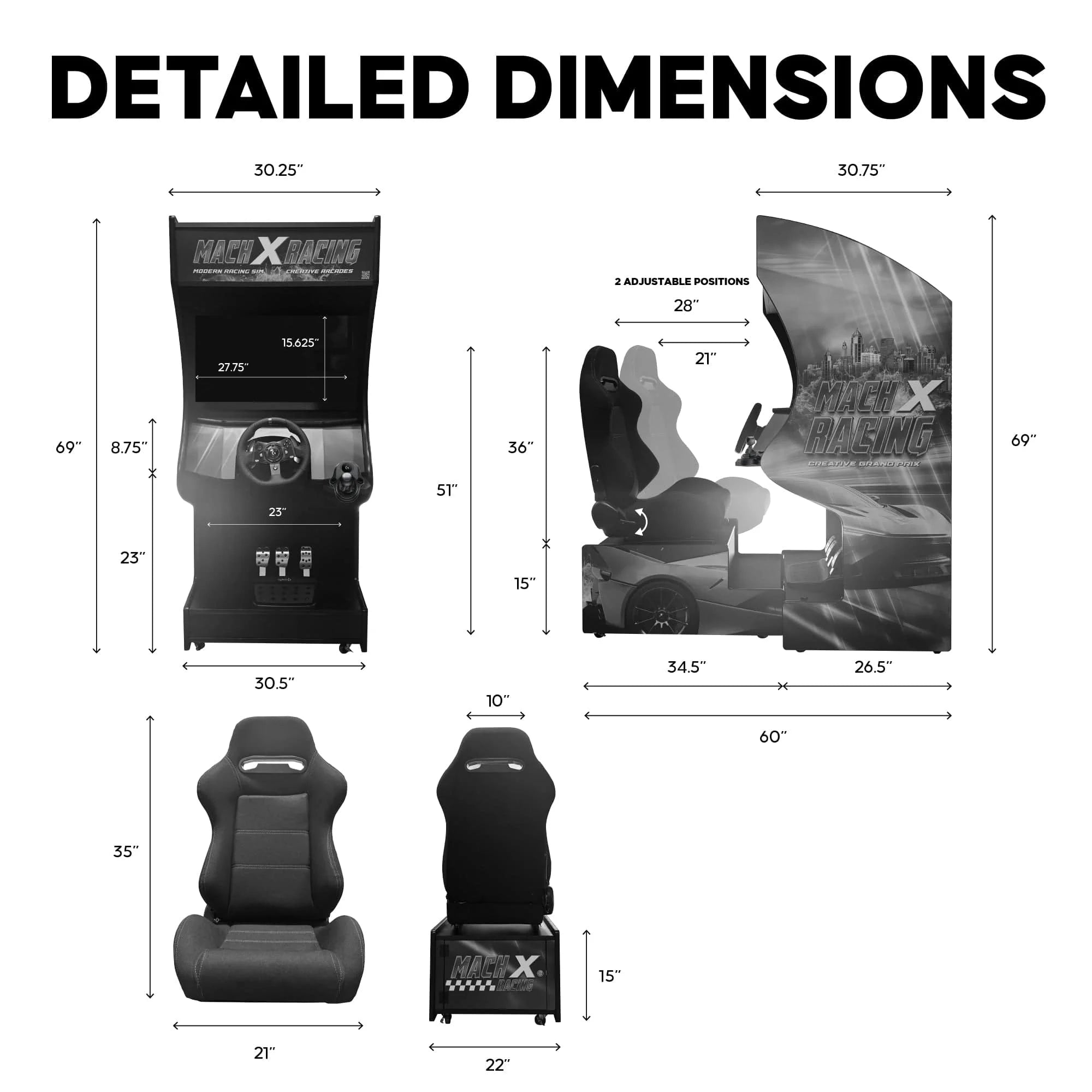 Racing Rampage | Set of 2 Sit Down Racing Arcade Machines | FREE Link-Tech System