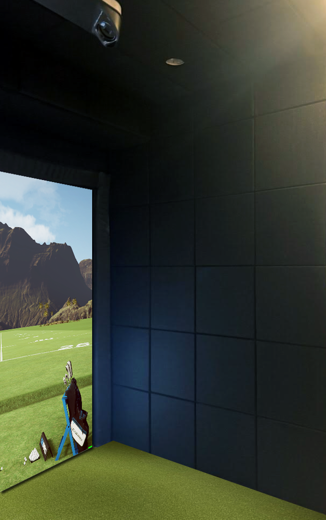 Golf Simulator Wall Padding Tiles and Padded Ceiling Panels